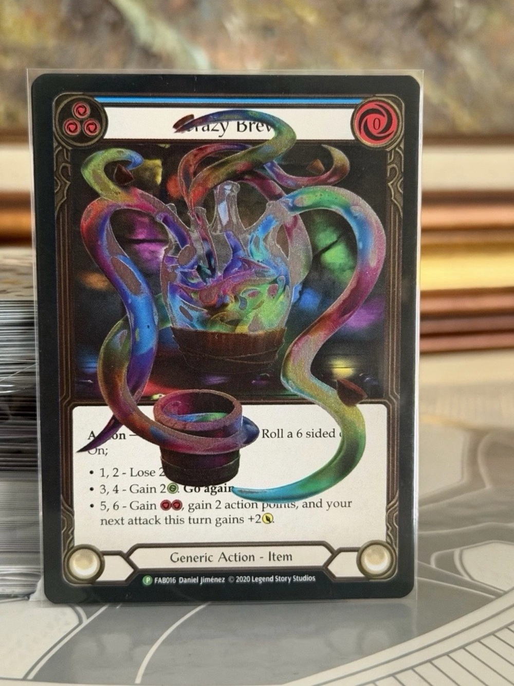 Flesh and Blood Crazy Brew FAB016 Rainbow Foil Promo NM Generic Action Item.